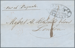 Venezuela: 1862, Letter With Oval Stamp "Correo De Venezuela Caracas Libre De Porte" To London With - Venezuela