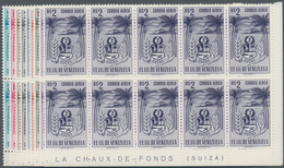 Venezuela: 1952, Coat Of Arms 'SUCRE‘ Airmail Stamps Complete Set Of Nine In Blocks Of Ten From Lowe - Venezuela