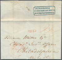 Vereinigte Staaten Von Amerika - Stampless Covers: 1828 (28.8), "Forwarded For Yours At GARRATT&GIBB - …-1845 Prephilately