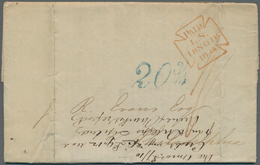 Vereinigte Staaten Von Amerika - Stampless Covers: 1844, Stampless Lettersheet Incoming From "London - …-1845 Prephilately