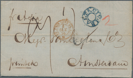 Vereinigte Staaten Von Amerika - Stampless Covers: 1858. Stamp-less Folded Letter Sheet Written From - …-1845 Vorphilatelie