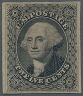 Vereinigte Staaten Von Amerika: 1851, 12c. Gray Black, Mint (regummed), Very Well Margins On All Sid - Otros & Sin Clasificación