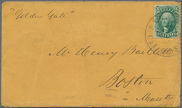 Vereinigte Staaten Von Amerika: 1858, 10 C. Green Tied "SAN FRANCISCO AUG 17 58" To Small Envelope E - Sonstige & Ohne Zuordnung