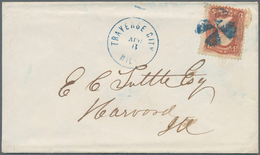 Vereinigte Staaten Von Amerika: 1861-62, Three Covers Bearing Each 3c. Rose, Each Tied By Fancy Canc - Altri & Non Classificati