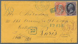 Vereinigte Staaten Von Amerika: 1875. Registered Envelope Addressed To France Bearing Yvert 43, 7c O - Sonstige & Ohne Zuordnung