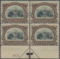 Vereinigte Staaten Von Amerika: 1901, Pan American Exposition 8c. Brown Violet & Black Block Of Four - Sonstige & Ohne Zuordnung