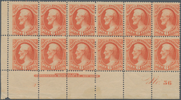 Vereinigte Staaten Von Amerika - Dienstmarken: 1873, INTERIOR 6c. Vermilion Mint Never Hinged Block - Officials