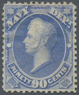 Vereinigte Staaten Von Amerika - Dienstmarken: 1873, NAVY DEPT 90 C. Ultramarine, Mint Part Gum, Few - Dienstzegels