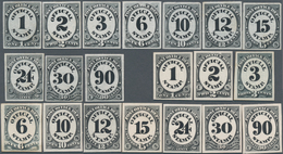 Vereinigte Staaten Von Amerika - Dienstmarken: 1873, OFFICIAL Plate PROOFS (20), With Imperforate Se - Dienstmarken