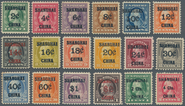 Vereinigte Staaten Von Amerika - Post In China: 1919/1922, Overprints, 2c. On 1c. To $2 On $1, Compl - Cina (Shanghai)