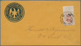 Vereinigte Staaten Von Amerika - Lokalausgaben + Carriers Stamps: 1863, HUSSEY'S POST, 1 C Brown Red - Poste Locali
