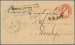 Vereinigte Staaten Von Amerika - Ganzsachen: 1853, Stationery Envelope Washington 3 C Red On Yellow- - Other & Unclassified