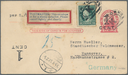 Vereinigte Staaten Von Amerika - Ganzsachen: 1921 Revalued Postal Stationery Card With Double Surcha - Andere & Zonder Classificatie