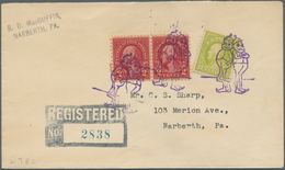 Vereinigte Staaten Von Amerika - Stempel: BROWNIES / GNOMES Violet Fancy Cancel + B/s "NARBERTH PA M - Postal History