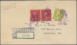 Vereinigte Staaten Von Amerika - Stempel: BROWNIES / GNOMES Violet Fancy Cancel + B/s "NARBERTH PA M - Storia Postale