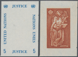 Vereinte Nationen - New York: 1967. Progressive Proof (2 Phases) For The 5c Stamp "Justice". Mint, N - Otros & Sin Clasificación