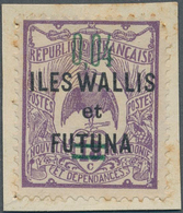 Wallis- Und Futuna-Inseln: 1922, Revaluation Overprints, 0.04 On 15c. Violet, Essay Of Overprint In - Andere & Zonder Classificatie