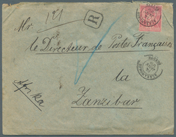 Zanzibar: 1899 (FRENCH POST OFFICE) Registered, Advice Of Receipt Envelope Addressed To The, 'French - Zanzibar (...-1963)