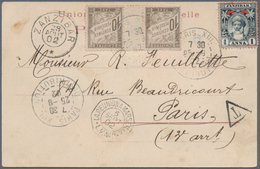 Zanzibar: 1902. Picture Post Card Of 'Sultans Pa/ace ' Addressed To France Bearing Zanzibar SG 189, - Zanzibar (...-1963)