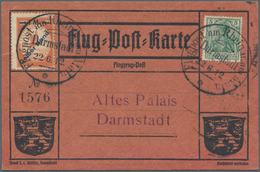 Flugpost Deutschland: 1912. Scarce Pioneer Gelber Hund - Yellow Dog Airmail Card Used During The Gra - Airmail & Zeppelin