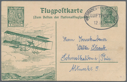 Flugpost Deutschland: 1912. Postal Stationery Entire Card For Flight Of The Euler Flugzeug; The 1M C - Luchtpost & Zeppelin