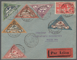 Flugpost Europa: FRANKREICH: 1924, VINCENNES Flugmeeting 9.6.24 Mit Flugereignismarken-Serie Und 25 - Europe (Other)