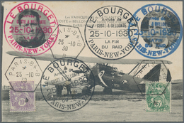 Flugpost Europa: 1930, France, B&w Photo Ppc Celebrating The Arrival Of Coste And Bellonte In New Yo - Autres - Europe