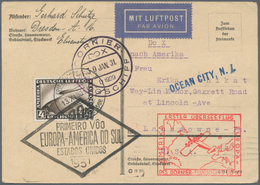 Katapult- / Schleuderflugpost: 1930. Flown Dornier DO-X Card From Dresden To Lansdowne, Philadelphia - Poste Aérienne & Zeppelin