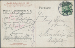 Zeppelinpost Deutschland: 1911, Luftschiff "SCHWABEN", Fahrt Gotha-Düsseldorf, Abwurf Elberfeld: 5 P - Airmail & Zeppelin