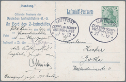 Zeppelinpost Deutschland: 1912, VIKTORIA-LUISE FLIGHT DOCUMENTATION, "FRANKFURT-ROUND TRIP 27.9." (= - Luchtpost & Zeppelin