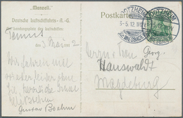 Zeppelinpost Deutschland: 1912, Viktoria Luise, "Manzell"-Ansichtskarte Ohne Bordstempel, Gebraucht - Luchtpost & Zeppelin