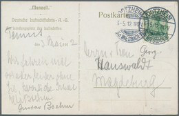 Zeppelinpost Deutschland: 1912, Viktoria Luise, "Manzell"-Ansichtskarte Ohne Bordstempel, Gebraucht - Posta Aerea & Zeppelin