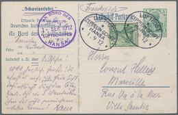 Zeppelinpost Deutschland: 1912, OSTSEEFHRT, LZ HANSA: Luftschiff-Privatpostkarte Abb. "Schweizerfahr - Luchtpost & Zeppelin