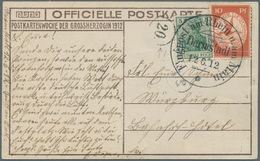 Zeppelinpost Deutschland: 1912. Rare Official Card From The Flight Of The Postluftschiff Schwaben Th - Correo Aéreo & Zeppelin