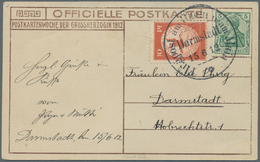 Zeppelinpost Deutschland: 1912. Rare Official Card From The Flight Of The Postluftschiff Schwaben Th - Luchtpost & Zeppelin