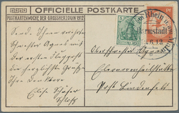 Zeppelinpost Deutschland: 1912. Official Card From The Flight Of The Postluftschiff Schwaben That Pi - Airmail & Zeppelin