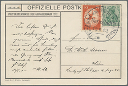 Zeppelinpost Deutschland: 1912. Eugene Bracht Artist Official Card From Postkartenwoche Der Grossher - Luchtpost & Zeppelin