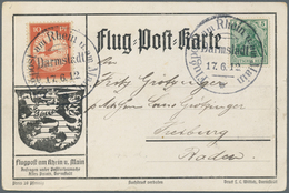 Zeppelinpost Deutschland: 1912. Verkauf Von Offiziellen Luftpostkarten Bei Ankunft Des Postluftschif - Luchtpost & Zeppelin