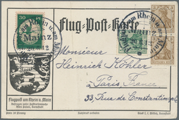 Zeppelinpost Deutschland: 1912. Card From The Flight Of The Postluftschiff Schwaben, Picture The Arr - Luchtpost & Zeppelin