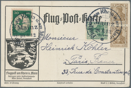 Zeppelinpost Deutschland: 1912. Card From The Flight Of The Postluftschiff Schwaben, Picture The Arr - Poste Aérienne & Zeppelin