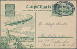 Zeppelinpost Deutschland: 1912. Postal Entire Card For Flight Of The "Viktoria Luise" Zeppelin, Canc - Luchtpost & Zeppelin
