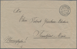 Zeppelinpost Deutschland: 1916, HAMBURG-FUHLSBÜTTEL/MARINE-LUFTSCHIFF-DETACHEMENT (DK2 Große Schrift - Luchtpost & Zeppelin
