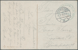 Zeppelinpost Deutschland: 1917. German WWI Feldpost Card (Berlin, Wilhelm I Palace) Sent From Crew M - Airmail & Zeppelin