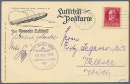 Zeppelinpost Deutschland: 1919, Luftschiff Bodensee Mit Bordpoststempel Vom 18.SEP., Fahrt Friedrich - Luchtpost & Zeppelin