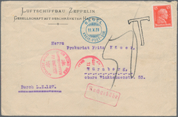 Zeppelinpost Deutschland: 1928, AMERIKAFAHRT 1928/ABWURF BASEL (11.X.28): Seltenes Kuvert (rs. Mänge - Airmail & Zeppelin