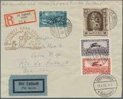 Zeppelinpost Deutschland: 1932 - Zuleitung Saar Zur Südamerikafahrt, Unterfrankierter (Soll Fr. 13,5 - Luft- Und Zeppelinpost