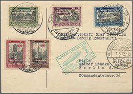 Zeppelinpost Deutschland: 1932. Original Airmail Card Flown On The Graf Zeppelin's Flight From The D - Luft- Und Zeppelinpost