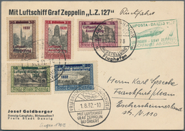 Zeppelinpost Deutschland: 1932. Original Airmail Card Flown On The Graf Zeppelin's Flight From The D - Luchtpost & Zeppelin