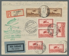 Zeppelinpost Deutschland: 1932 - Zuleitung Saar Zur 6. SAF, Portorichtig Und Ausschließlich Mit Flug - Luchtpost & Zeppelin