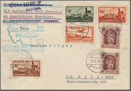 Zeppelinpost Deutschland: 1933 - Abschlussflug Zur Saargebietsfahrt, Portorichtig Frankierter Brief - Luchtpost & Zeppelin